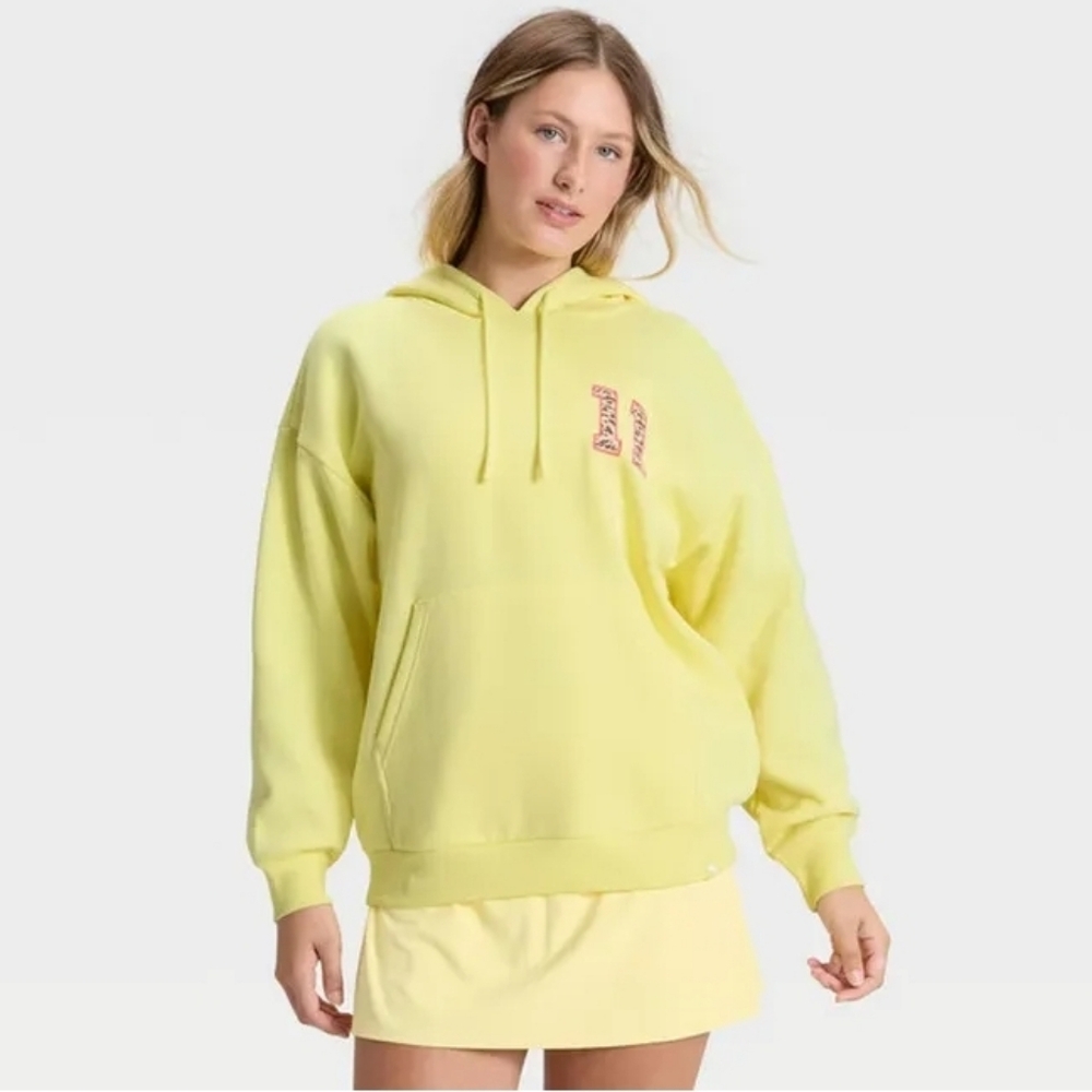 JoyLab Women's Hooded # 11 Sweatshirt ~ Yellow